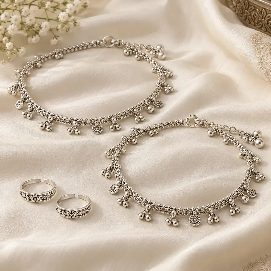 Silver Anklets & Toe Rings